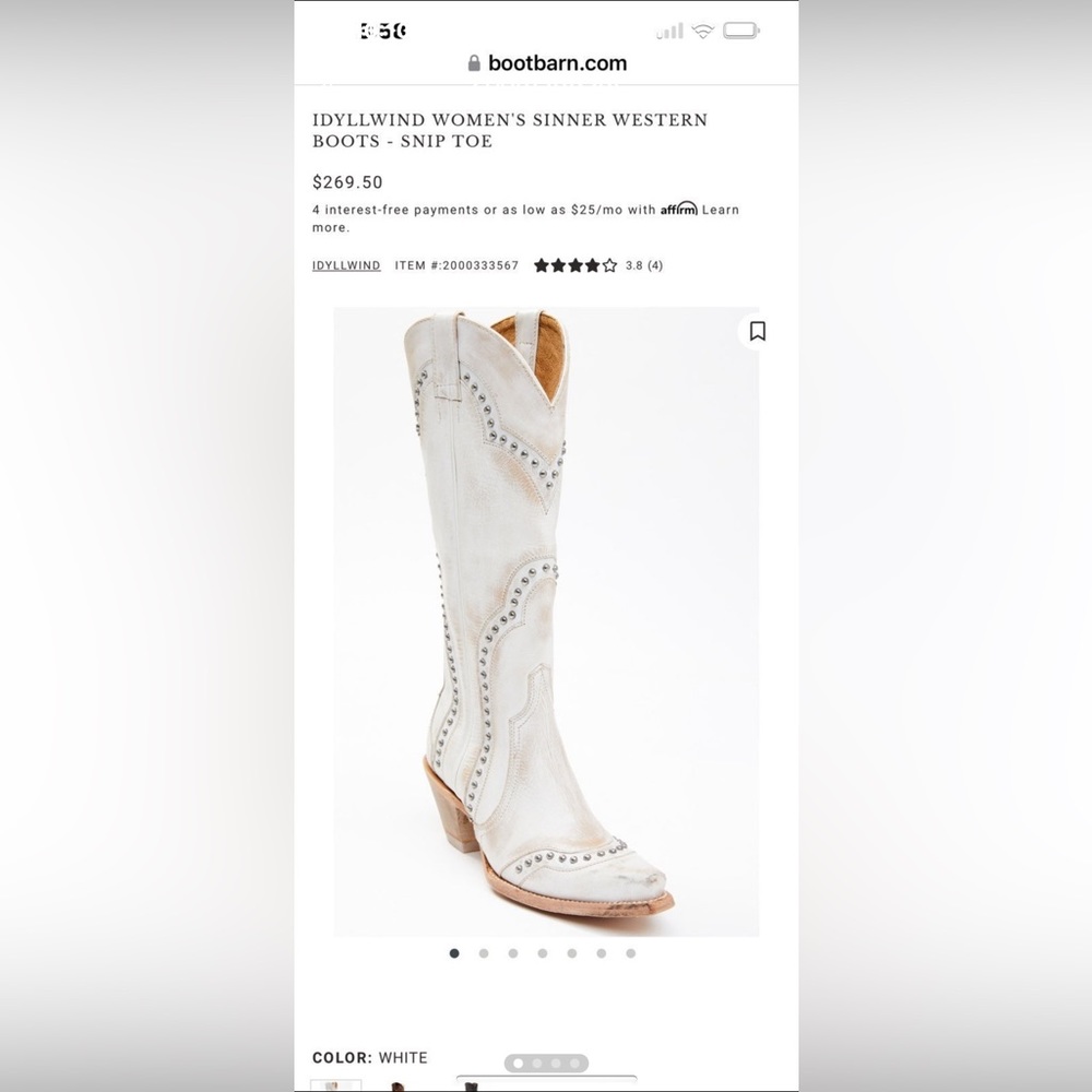 New in box Idllywind beautiful leather boots size 8.5